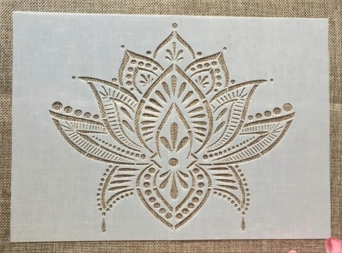 שבלונה גדולה - פרח הלוטוס (A4)