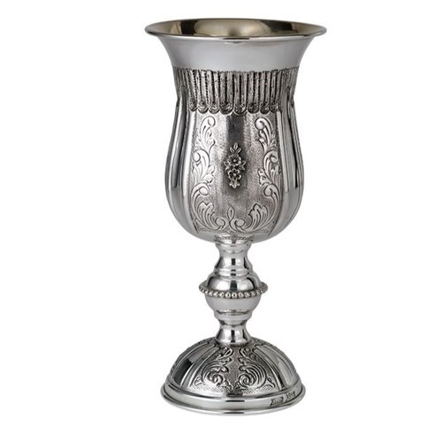 גביע אליהו כסף טהור דגם אקסטרה ויטראז | רקוע עבודת יד