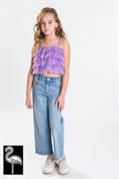 טופ  KYRA שכבות טול סגול FLAMINGO