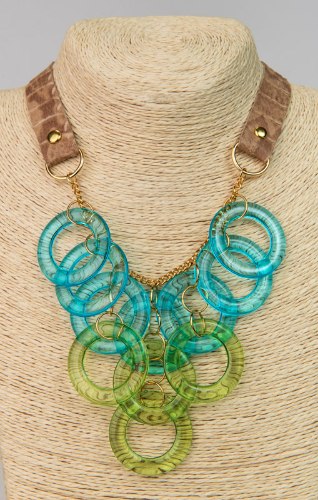 שרשרת ראונד עור