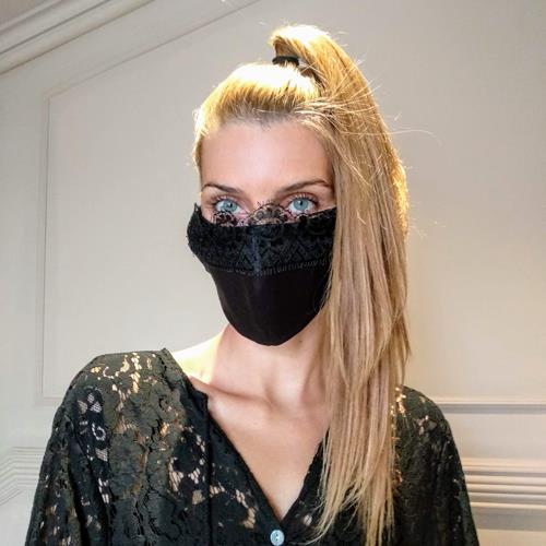 שמלת HOLLY תחרה + מסכת LACE BORDER מתנה