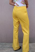 מכנסי סבנטיז צהובים מתרחבים מידה S
