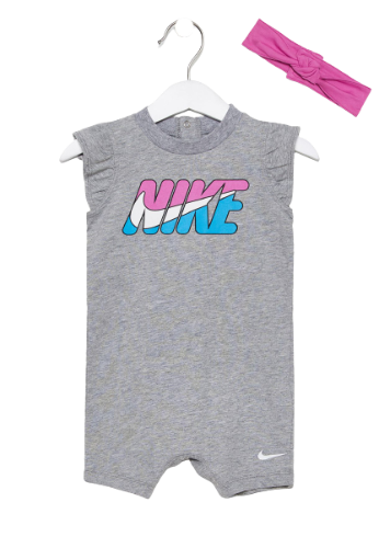 אוברול תינוקות NIKE אפור עם סרט