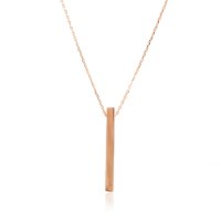 שרשרת בר תלת מימדית זהב אדום