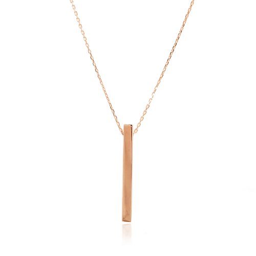 שרשרת בר תלת מימדית זהב אדום