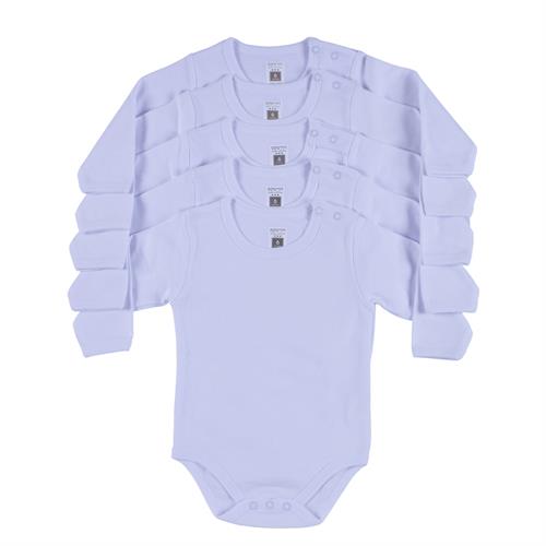 מארז חמישיית בגדי גוף לבן/שחור טריקו