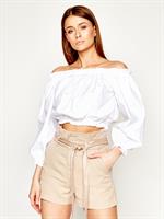 חולצת ריטה שרוול נפוח  GUESS לבן