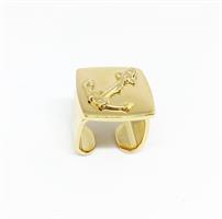 טבעת חותם עוגן זהב