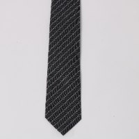 עניבה קלאסית פסים שחור/ אפור