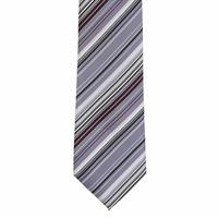 עניבה פסים אפור צבעוני