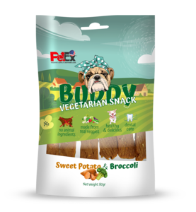 חטיף באדי סנקס צמחוני בטטה וברוקולי 80 גרם