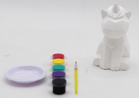 גבס לצביעה דמות גאומטרית חד קרן