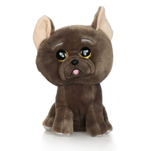 בובת עיניים כלב חום כהה 8 אינץ