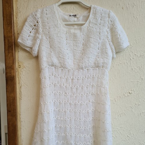 שמלת מיני סרוגה שנות ה 70 XS