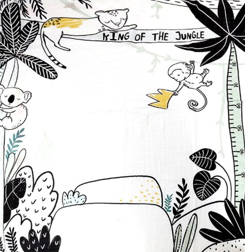 שמיכה חודשית מאויירת ג'ונגל