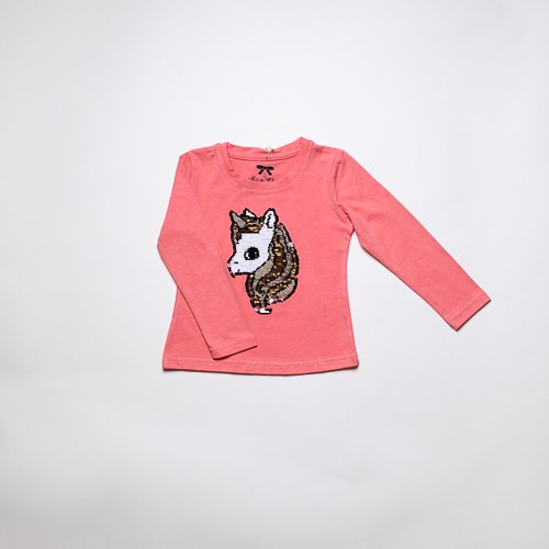 חולצת לייקרה חד קרן פוקסיה בנות