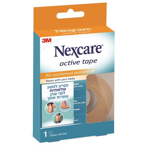 Nexcare  אקטיב טייפ עמיד במים מסייע למנוע שלפוחיות, מותאם לאורך חיים פעיל ולספורטאים