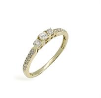 טבעת יהלומים 0.45 קראט בזהב 14 קראט