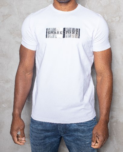 טי שרט SHARK SPORT צבע לבן לוגו