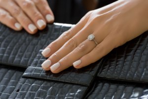 טבעת זהב 14 קראט 0.15 קראט יהלומים 89453 - מחיר מבצע! 