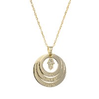 שרשרת חישוקים + חמסה משובצת דגם LA231