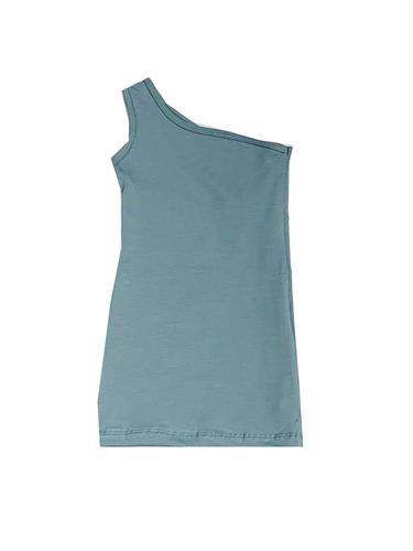 שמלה כתף אחת תכלת 2-16