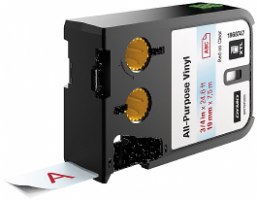 סרט סימון ויניל אדום על רקע שקוף Dymo 1868747 XTL All-Purpose Vinyl 19mmX7m