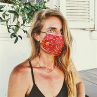 מסכת סאטן משי יפני - YELLOW FLOWER