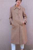 מעיל צמר חום ארוך מידה L