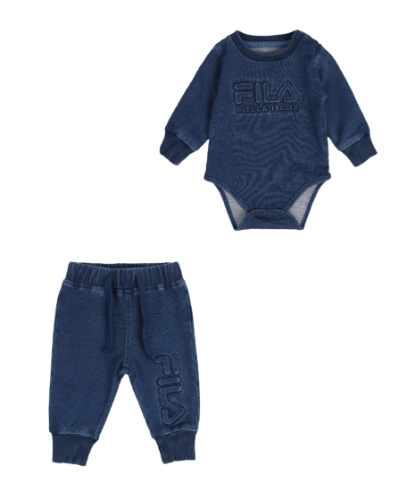 חליפת בגד גוף FILA ג'ינס  0M-12M