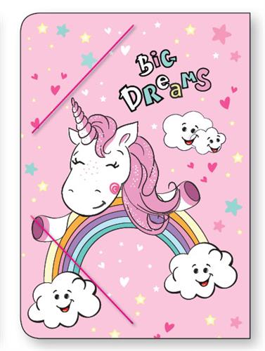 "LOOP תיקיית גומי בנות : ‏PP חד קרן קשת בענן "