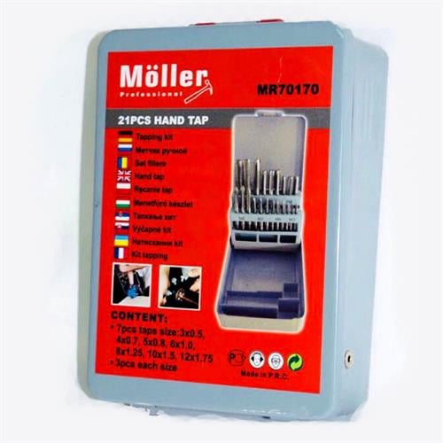 סט מברזים 21 יח' קופסאת פח מבית MOLLER GERMANY