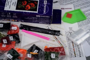 תמונת שיבוץ אבנים - פרגים 27X38