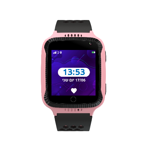 שעון GPS לילדים KidiWatch SAFE - השעון החכם ששומר על הילדים - ורוד!
