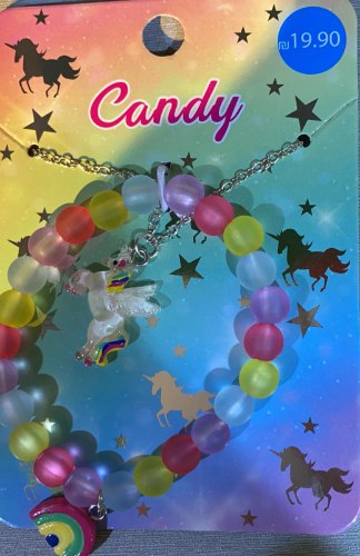 candy סט שרשרת וצמיד חד קרן וקשת