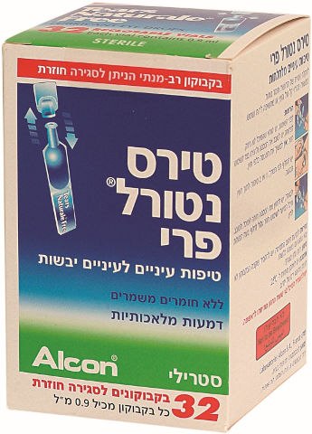 טירס נטורל פרי ALCON  טיפות לעיניים יבשות ללא חומרים משמרים