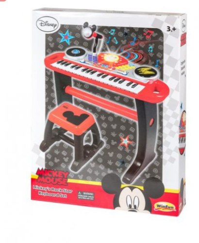 סט רוק סטאר אוגן +מיקרופון מיקי מאוס