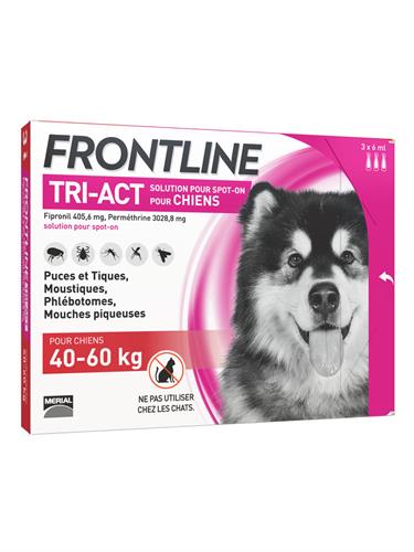 אמפולות פרונטליין טרי-אקט לכלב 40-60 ק"ג