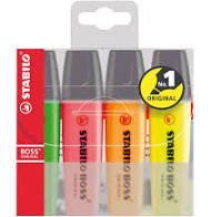 סטביליו- 4 מרקרים צבעוניים