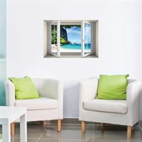 חלון עם נוף של חוף ים בתאילנד דגם 5017