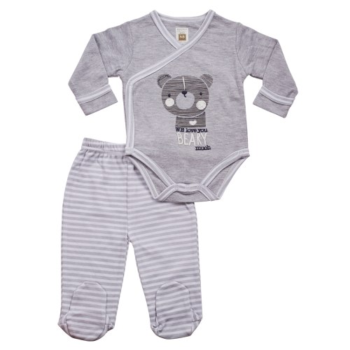 חליפת חזייה דובון אפור מלאנג'