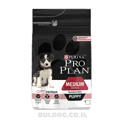 מזון לכלבים גורים רגישים מגזע בינוני פרו פלאן 12 ק"ג