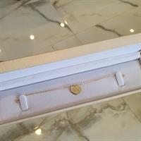 צמיד לב עם חריטה זהב 14 קראט