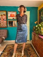 חצאית ג'ינס אורך מידי מידה XL