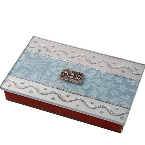 קופסת גפרורים מעוצבת גדולה תכלת פלקט שבת