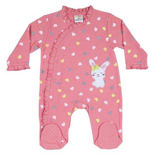 אוברול טריקו ארוך חזיה ארנבון אפרסק