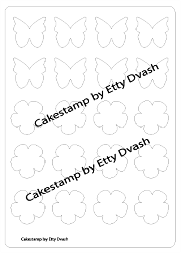 לוח פרפר ופרח - ליצירה בשוקולד