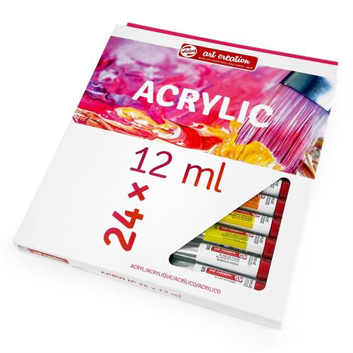 סט אקר' בשפורפרת  12 מל' - 24 גוונים TALENS