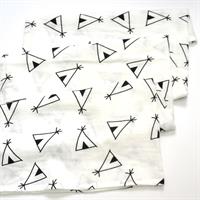 שמיכת טטרה גדולה שחור-לבן