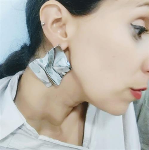 עגיל PAPER - כסוף